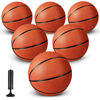 Ballon de basket JANYGM multicolores en caoutchouc taille 5 pour enfants et jeunes adultes - Résistant à l'eau, écologique, durable, pour l'entraînement et les jeux