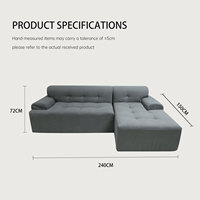 Canapé modulable en mousse à mémoire de forme, design moderne en forme de L, fabrication directe usine, OEM/ODM, vente en gros de meubles pour salon