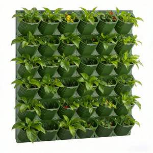 Mur vertical de jardin intérieur et extérieur, peut être suspendu, système d'irrigation goutte à goutte, mur végétal, ensembles de pots de fleurs en plastique - Product Image 6