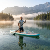 JADE pour modèle 126, SUP/kayak gonflable 2-en-1 avec technologie Drop Stitch, siège/support de canne à pêche réglable en aluminium, capacité de charge de 400 kg