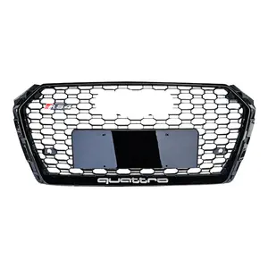 New ABS Auto Grille For Audi A4 B9 A4L Radiator Honeycomb Front Bumper Grill RS4 Facelift Mesh Grille 2017 2018 2019