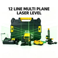 Niveau laser vert auto-nivelant 12 lignes 3*360 12V Lithium-ion Industriel Garantie 1 an Kit Construction Rénovation CE
