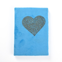 Carnet/Agenda à Couverture Rigide en Peluche Mignonne, Pages Lignées, Personnalisable, Cousu à la Main, Idéal pour l'Écriture Créative des Enfants - Vente Flash