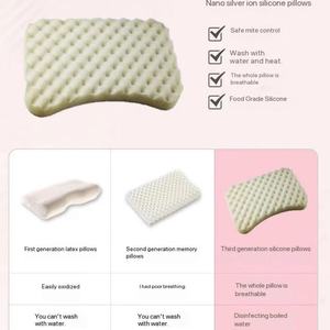 Dongguan Manufacturers' Various Shapes Modern Solid Mesh <strong>Baby</strong> <strong>Pillow</strong> Anti-Deflection Head Neck Protection Silicone Bed <strong>Pillows</strong> - Product Image 3