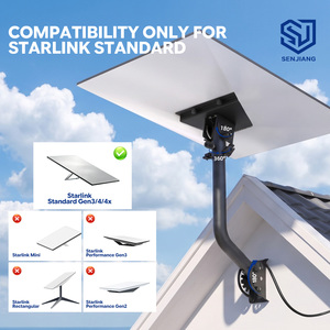 LOGO personnalisé réglable à 360° °   Support mural rotatif Starlink avec adaptateur de tuyau Gen 3 pour kit Internet Starlink Gen 3 Satellite - Product Image 1