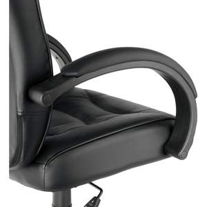 Alera Strada Series <b>High</b>-<b>Back</b> Swivel/Tilt <b>Chair</b> Minimalist Black Top-Grain PU Leather Adjustable Headrest Made Nylon Plywood PP - Product Image 2