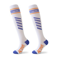 Chaussettes de compression sur mesure avec soutien de la voûte plantaire, hauteur genou, respirantes, pour le sport