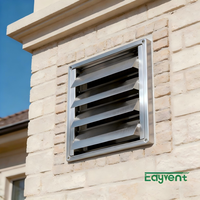Grille de ventilation carrée en acier inoxydable 304 à volet à gravité pour systèmes CVC, hôpitaux et gymnases - Offre Spéciale