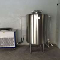Réservoir d'eau chaude pour brasserie Tonsen 400L en acier inoxydable avec pompe, réservoir à double paroi isolé