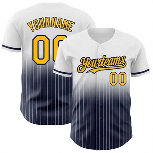 เสื้อเบสบอลแบบกำหนดเอง Yourteams 00 ลายเส้นพินสไตรป์ ระบายเหงื่อได้ดี สำหรับผู้ใหญ่ แขนสั้น สีไล่ระดับ - Product Image 1