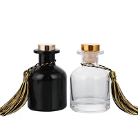 Flacon diffuseur d'arômes d'huiles essentielles de luxe personnalisé 150 ml, flacon vide en verre ambré pour diffuseur de parfum à bâtonnets