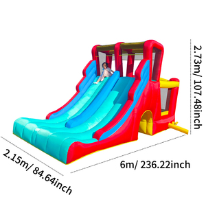 <span class=keywords><strong>Castillo</strong></span> Inflable con Tobogán, Tela Oxford Ecológica, Uso Doméstico, para Niños, con Capacidad para 4-5 Niños - Product Image 2