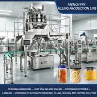Machine de remplissage de bouteilles en plastique LWT 3000 BPH pour frites et snacks en bâtonnets, ligne de remplissage universelle avec table de collecte
