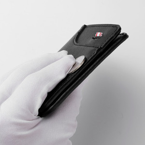 Design minimaliste noir <span class=keywords><strong>Portefeuille</strong></span> pour hommes modernes Nouveau <span class=keywords><strong>portefeuille</strong></span> <span class=keywords><strong>vertical</strong></span> ultra-mince pour hommes - Product Image 4