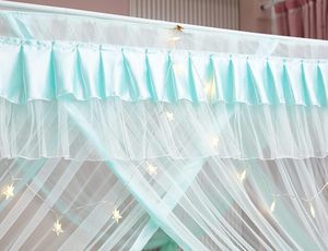 Moustiquaire carrée grand lit King Size style princesse avec baldaquin en dentelle et filet pour intérieur Z193 - Product Image 6