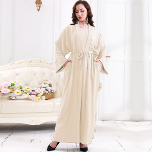 2023 nuove donne di stile di lusso <span class=keywords><strong>Abaya</strong></span> elegante abito lungo abbigliamento islamico Dubai abito da sera ricamo lucido musulmano - Product Image 6