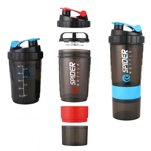 Botol Shaker Plastik Premium 550ml untuk Pencampur Protein Grosir Logo Kustom Cangkir Shaker Kebugaran Gym Pesanan Massal Anti Bocor - Product Image 3