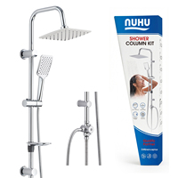 Déstockage en gros : Ensemble de colonne de douche en acier inoxydable 201 avec logo personnalisable, système de douche pluie à fonction unique