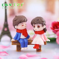 Bonne qualité Chunjun Écharpe Amoureux Paysage En Plastique Jardinage Ornement DIY Girly Coeur Gâteau Décoration Artisanat