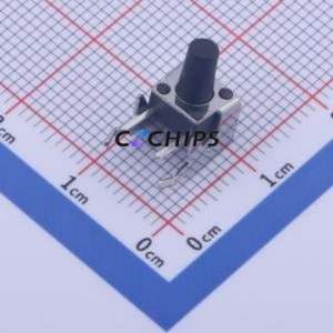 GT-TC100A-H095-L1 Tactile Switch Through hole Component THT Switch Single Pole Single Throw Round Button 1.6N Right Angle Insert - Product Image 1
