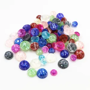 10-40 teile/los 6mm 8mm 10mm 12mm 14mm 16mm 18mm 20mm Mischfarben Eingebaute Real Shells Style Flat Back Resin Cabochons Dome