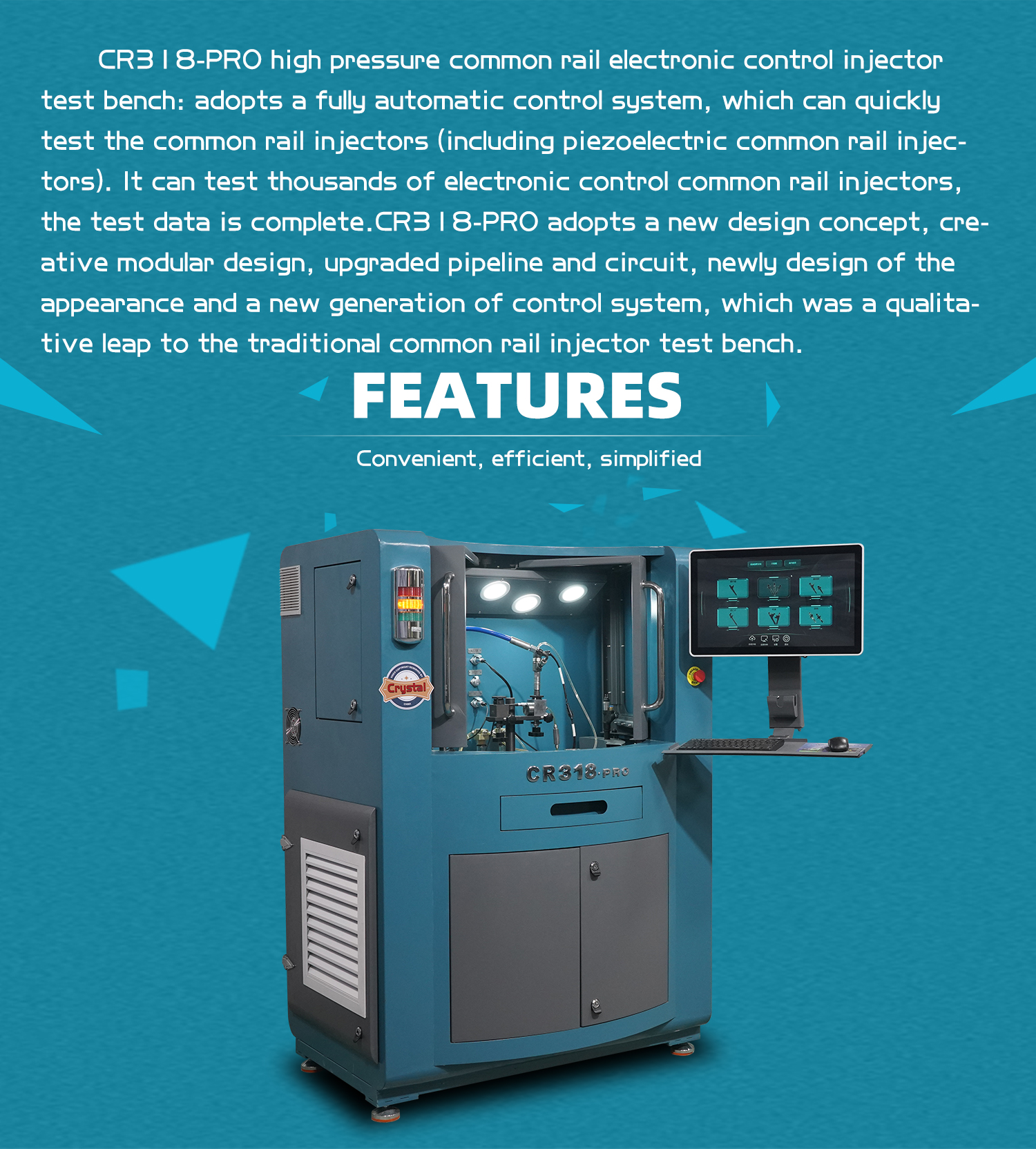CR318-PRO Injector Tester Common Rail Diesel Injector Hiệu Chuẩn Máy Thử Nghiệm Băng Ghế Dự Bị