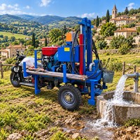 Foreuse de puits d'eau portable à haute efficacité, directement de l'usine, 100m 150m 200m, fiable et facile à utiliser