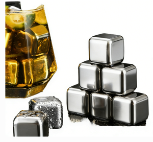 Cubitos de Hielo Reutilizables de Acero Inoxidable Mini, Certificados por la LFGB, con Pinzas para Enfriar Vino, <span class=keywords><strong>Whisky</strong></span> y <span class=keywords><strong>Cola</strong></span> - Product Image 2