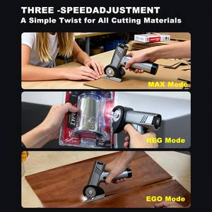 ताररहित इलेक्ट्रिक कैंची कार्डबोर्ड कटर के साथ एलईडी लाइट रिचार्जेबल रोटरी इलेक्ट्रिक बॉक्स कटर चमड़े के कपड़े कालीन - Product Image 4