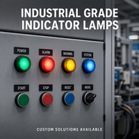 Lampe indicatrice LED, voyant lumineux, voyant pilote, 16 mm, 22 mm, 30 mm, montage sur panneau, 12 V, 24 V, 220 V, tension universelle, voyant indicateur étanche