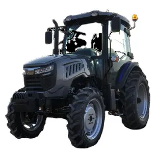 Ön yükleyici ve kazıcı ile 4WD Mini 4X4 traktör tarım çiftlik traktörü 8080hp 90HP kompakt traktör kullanılır