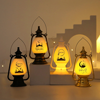 Lanterne du Ramadan, décoration EID Mubarak, lumière de fête musulmane, lampe islamique, décoration musulmane, Eid Al-Fitr, lanternes électroniques à vent, artisanat