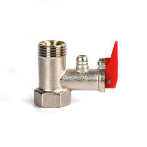 <span class=keywords><strong>Soupape</strong></span> <span class=keywords><strong>de</strong></span> <span class=keywords><strong>sécurité</strong></span> en laiton avec levier rouge, commande manuelle pour chauffe-eau - Product Image 1