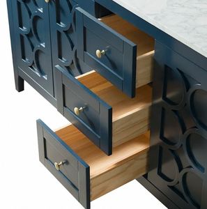 Pour <span class=keywords><strong>Homedee</strong></span> Moderne Tout Bleu Design Stable Durable Monté Au Sol En Bois Salle De Bains Vanité Cabinet Combo pour Appartement Hôtels Gym - Product Image 4