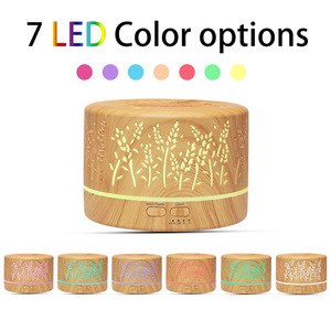 Diffuseur d'arômes en forme d'épi de blé 500 ml, humidificateur à grain de bois avec lumière LED, écologique, pour usage domestique - Product Image 3