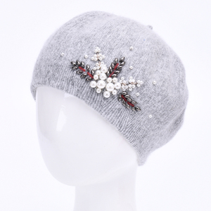 Automne noël doux enfants enfants filles garçons tricot chapeau Double couche couleur Pure hiver laine cachemire tricoté béret chapeau pour bébé - Product Image 2