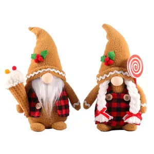 Férias de natal artesanais, escandinavo tomte home decor, fomes de pelúcia, decorações de natal