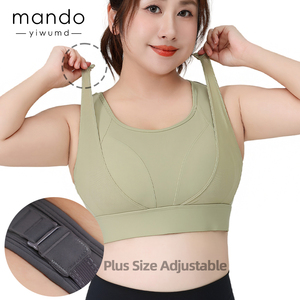 Sujetador deportivo de entrenamiento de talla grande ajustable con copa fija de una pieza, sujetador de Yoga de alto impacto con espalda hueca para mujer, novedad - Product Image 1