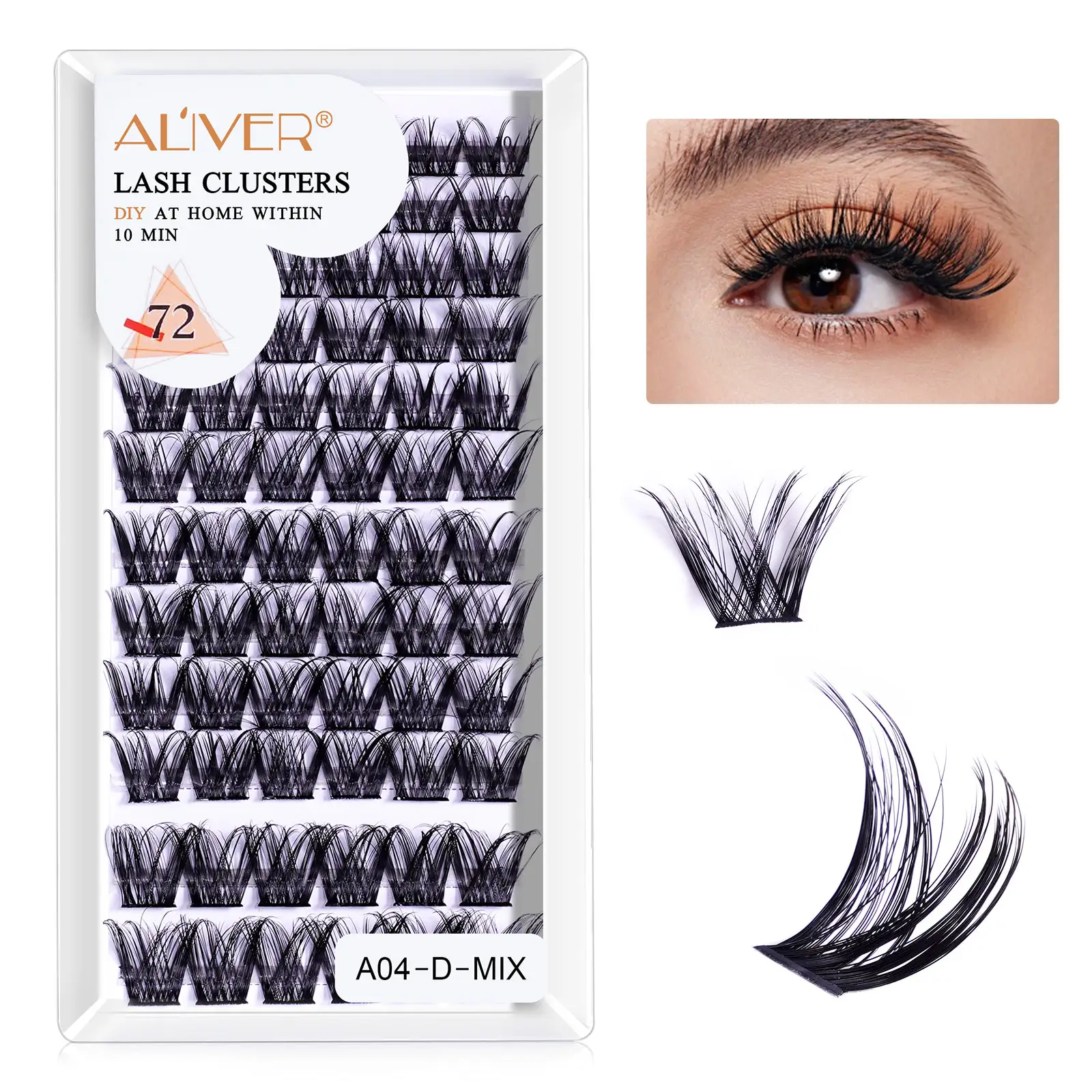 Aliver nhãn hiệu riêng 10 12 14 15 16 mm nhiều cặp lông mi tái sử dụng tùy chỉnh bán buôn Lông mi giả, lông mi giả Bộ