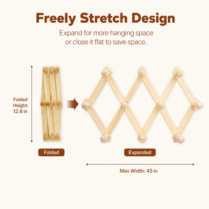 Crochet mural pliable et rétractable personnalisé en bois massif pour ceintures, cravates et cintres – Rangement du fabricant de premier plan - Product Image 3