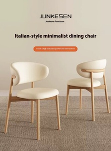 Sedia da Pranzo Moderna in Legno Massello Fatta a Mano con Seduta Imbottita in Tessuto e Schienale Curvo per <span class=keywords><strong>Cucina</strong></span> e Hotel - Product Image 6
