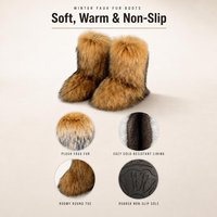 Bottes de combat et de neige en fausse fourrure pour femmes, mi-mollet, avec doublure chaude antidérapante, confortables, style Y2K streetwear