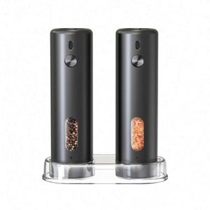 New USB Salt and <b>Pepper</b> <b>Grinder</b> With Storage Base External Adjuster Setting Spice <b>Grinder</b> - Product Image 1