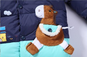 Fabricant chinois de vêtements d'hiver pour enfants, ensemble veste et pantalon en duvet unisexe pour bébé en tissu de coton - Product Image 4