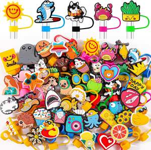 <span class=keywords><strong>Diferentes</strong></span> <span class=keywords><strong>tapas</strong></span> de paja <span class=keywords><strong>para</strong></span> vasos, <span class=keywords><strong>tapas</strong></span> de puntas de paja reutilizables a prueba de polvo de 10mm, Protector de paja de PVC a granel <span class=keywords><strong>para</strong></span> regalos de fiesta - Product Image 1