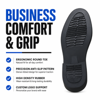 Chaussure Oxford Classique pour Homme, Semelle Extérieure en Caoutchouc à Haute Adhérence, Antidérapante, Semelle Professionnelle avec Talon de 30 mm, Service OEM ODM d'Usine