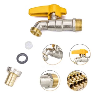 Robinet d'extérieur anti-gel 1/2 pouce, adaptateur de raccord de tuyau d'arrosage, connecteur de réservoir d'eau IBC, robinet de puisard fileté en laiton - Product Image 3
