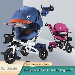 Cochecito multiusos de fábrica <span class=keywords><strong>para</strong></span> niños de 1 a 6 años, carrito de tres ruedas <span class=keywords><strong>para</strong></span> niños con bicicleta grande giratoria plegable de 3 ruedas <span class=keywords><strong>para</strong></span> niños - Product Image 2