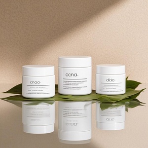 Matte White Glass <b>Jars</b> for Cosmetic Cream <b>Empty</b> Skincare 50g 60g Frosted Luxury Round Cosmetic Glass Body Cream <b>Jar</b> - Product Image 4