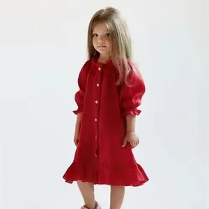 1〜7歳のプリンセスレースバタフライかわいいドレスのカスタムドレスの女の子